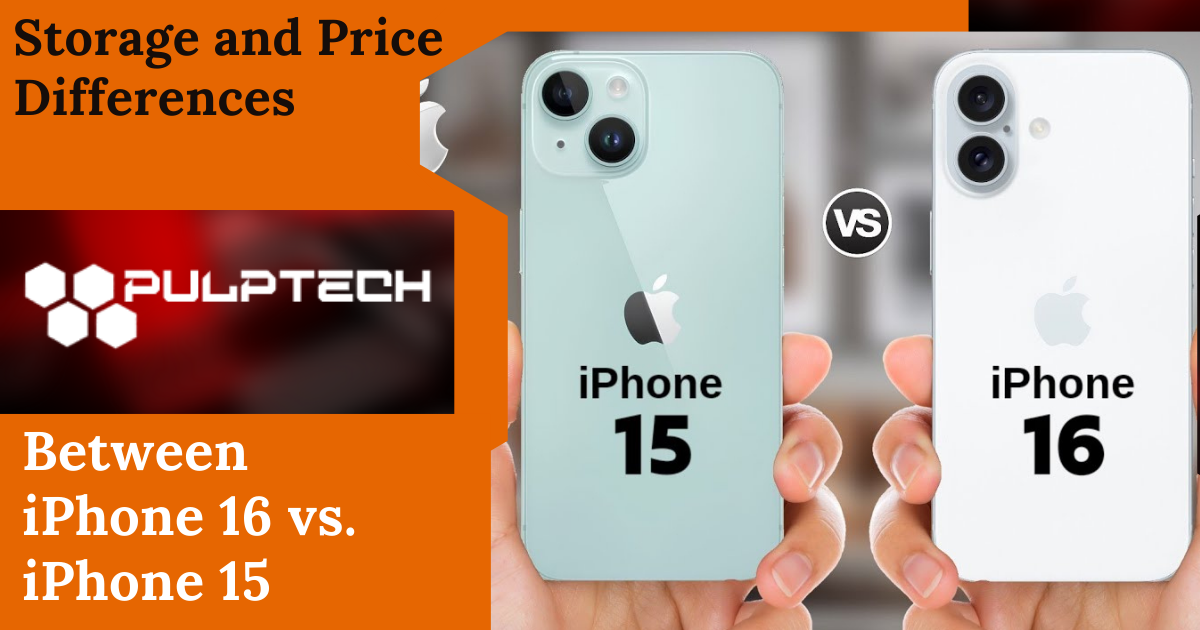 Storage of iPhone 16 and iPhone 15